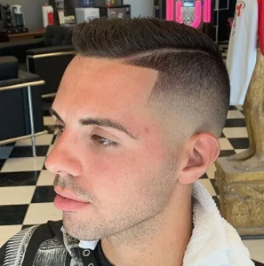 Haircuts for Men Featuring a Distinctive Hard Part